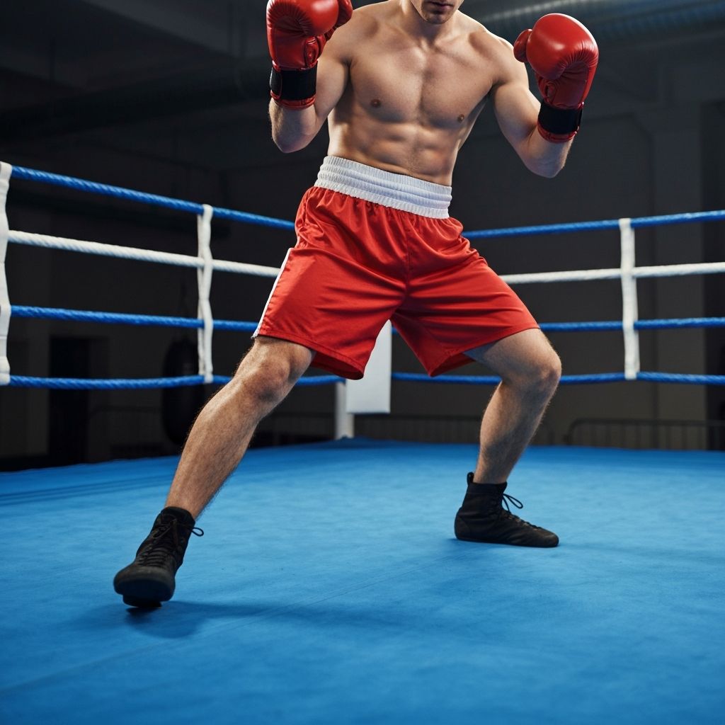Boxing stance and footwork demonstration